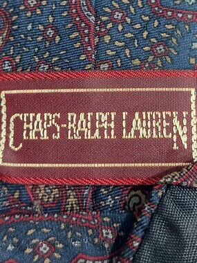 Vintage Chaps Ralph Lauren Men's Necktie 100% Silk Paisley 3.5"